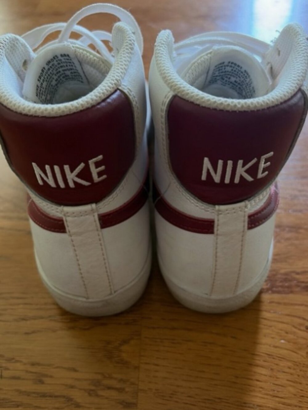Nike Blazer 77 Shoe Y 4.5 EU 36.5 Sneaker High Top White Burgundy Team Maroon - Picture 2 of 5